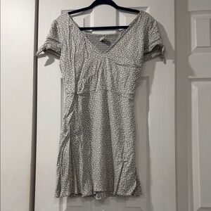 Abercrombie & Fitch Light Gray Printed Mini Dress